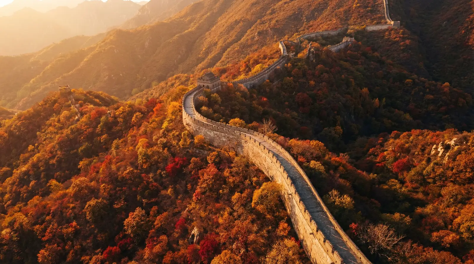 同船爱歌是真的进入了吗 秋日长城航拍全景